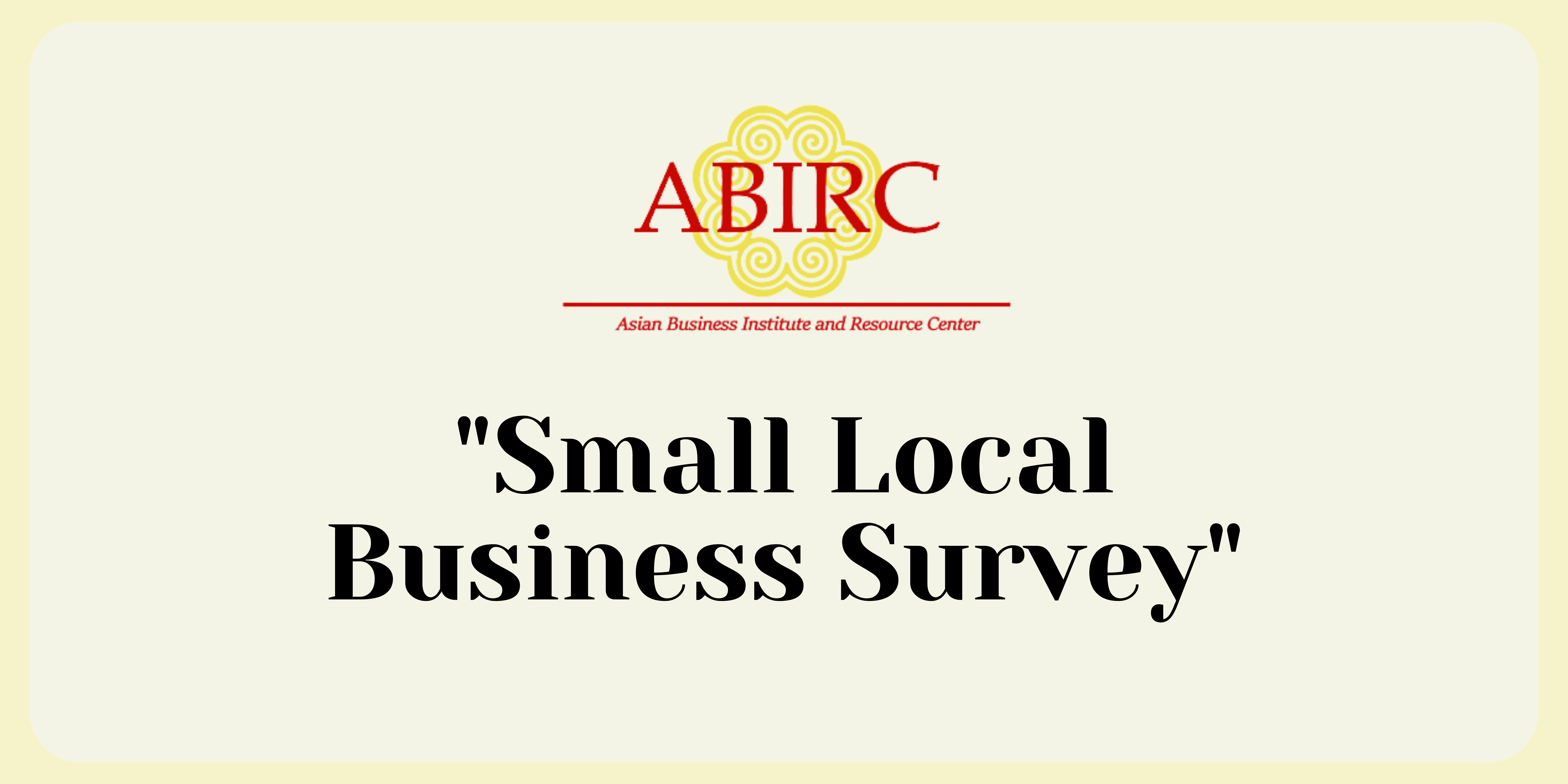 Small Local Business Survey